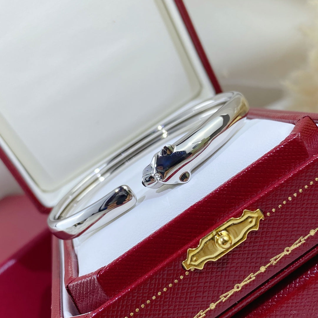 [⭐Glow]PANTHERE SILVER OPEN BRACELET
