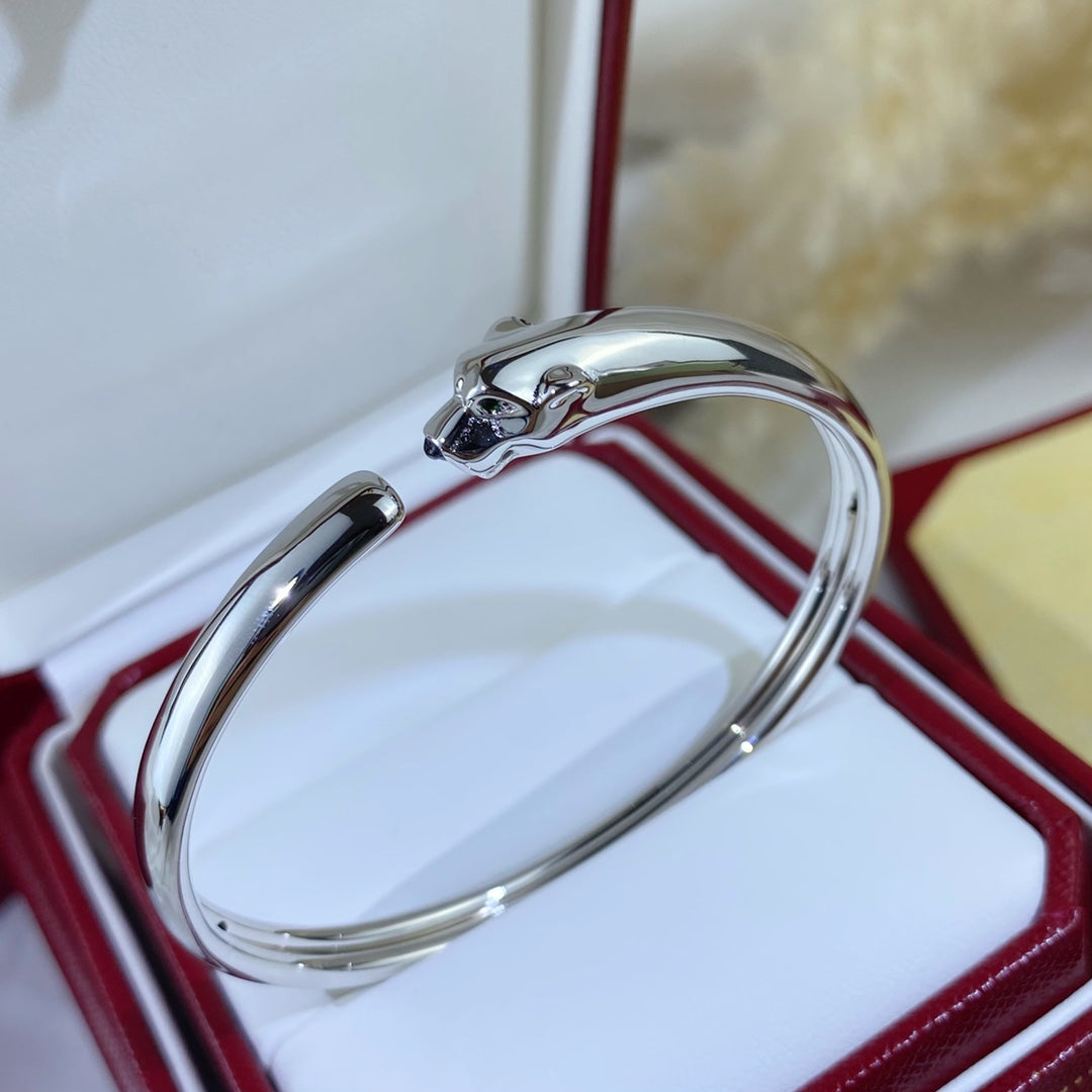 [⭐Glow]PANTHERE SILVER OPEN BRACELET