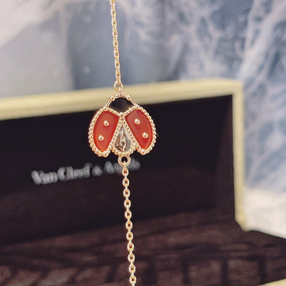 [⭐Glow]LUCKY SPRING 1 MOTIF PINK GOLD BRACELET