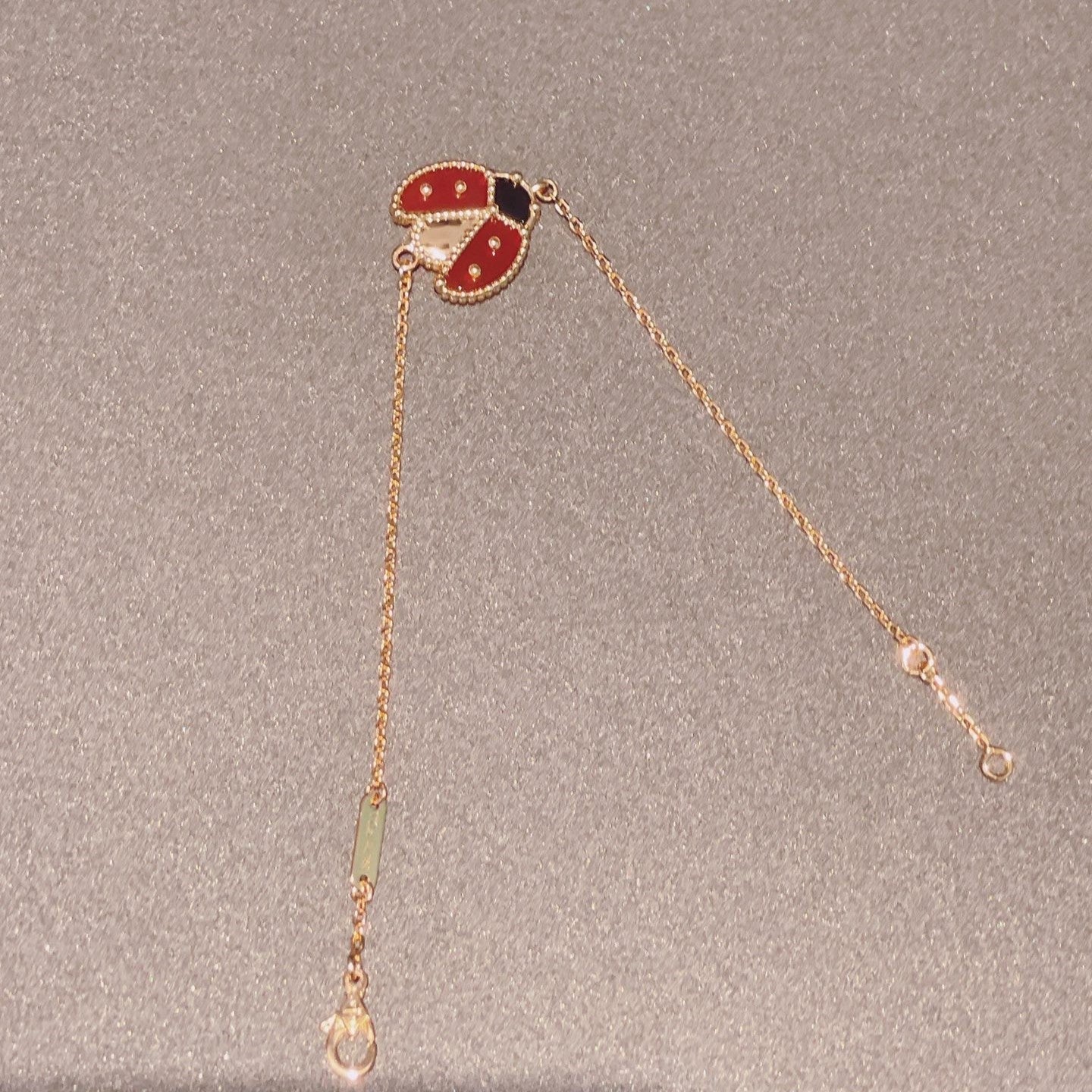 [⭐Glow]LUCKY SPRING 1 MOTIF PINK GOLD BRACELET