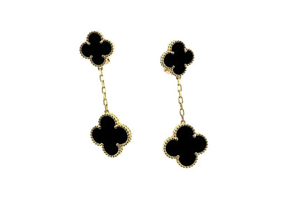 [⭐Glow]CLOVER 2 MOTIFS  EARRINGS (MULTIPLE CHOICESC