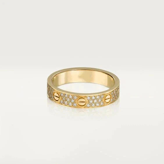 [⭐Glow]LOVE RING 3.6MM DIAMOND PAVED