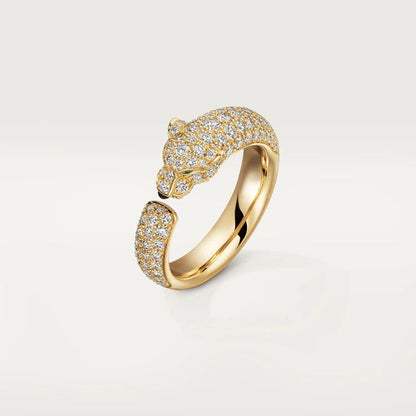 [⭐Glow]PANTHERE PINK GOLD DIAMOND RING