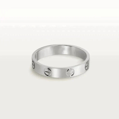 [⭐Glow]LOVE RING 4MM 1 DIAMOND SILVER