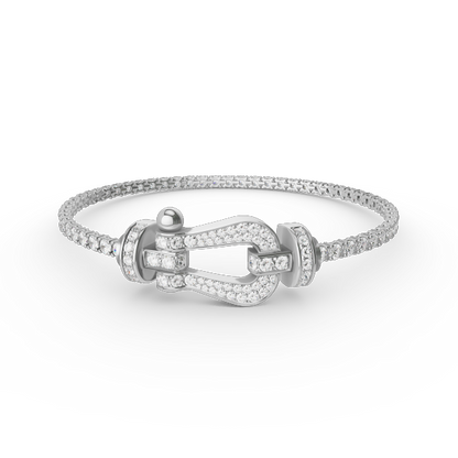 [⭐Glow]FORCE  LARGE HORSESHOE FULL DIAMOND TENNIS BRACELET