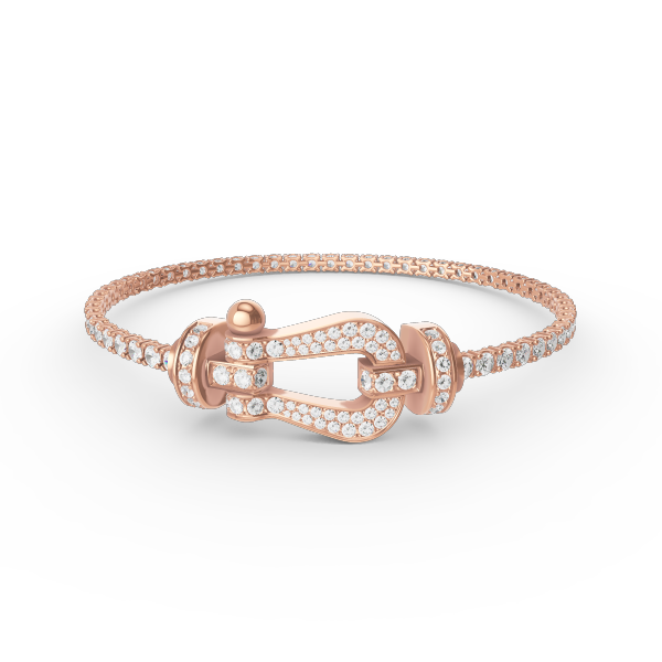 [⭐Glow]FORCE  LARGE HORSESHOE FULL DIAMOND TENNIS BRACELET
