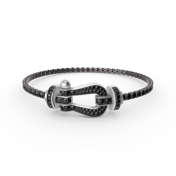 [⭐Glow]FORCE  LARGE HORSESHOE FULL DIAMOND TENNIS BRACELET