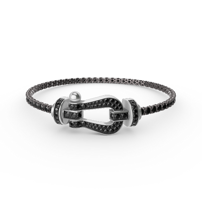 [⭐Glow]FORCE  LARGE HORSESHOE FULL DIAMOND TENNIS BRACELET